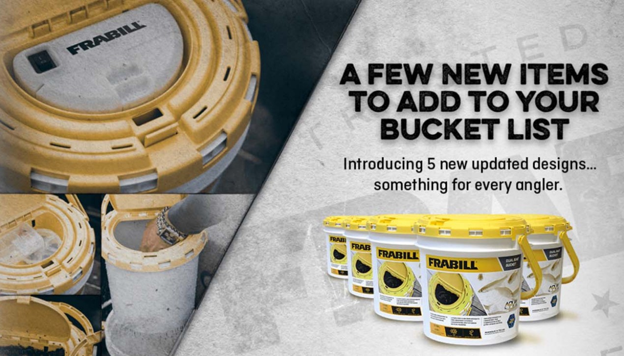 Dual Fish Bait Bucket with Clip-On Aerator